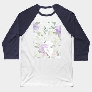 Watercolor floral pattern Baseball T-Shirt